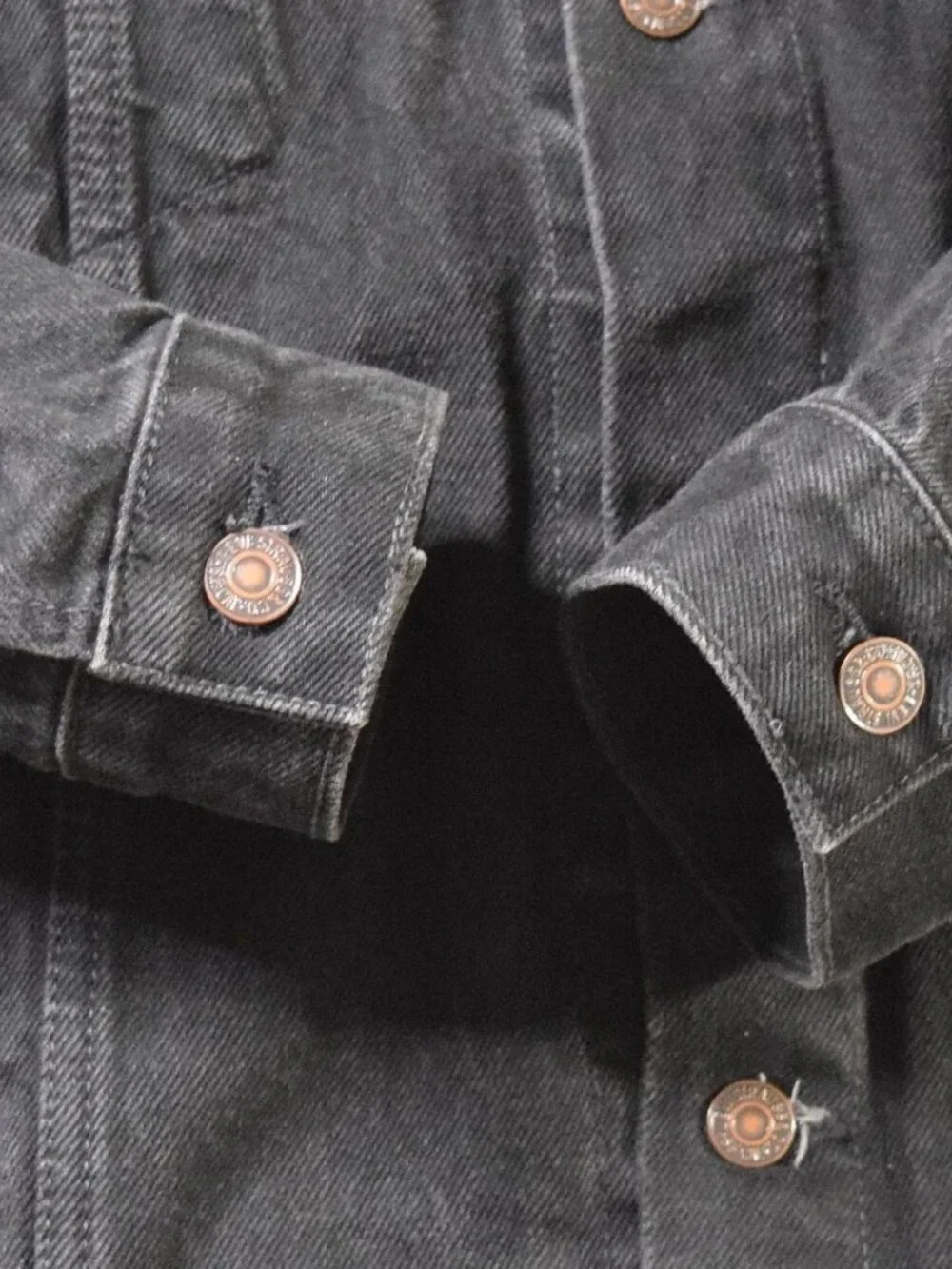 Vintage Levi’s 70598 4159‎ Black Denim Trucker Jacket XL 